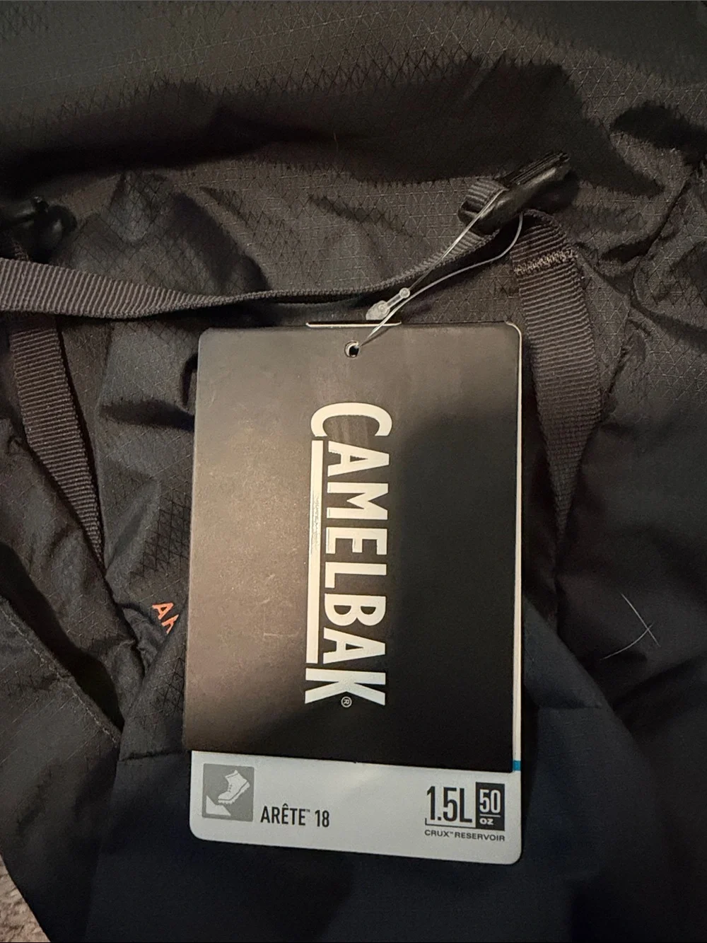 CamelBak Black Backpack with Orange Logo Accent